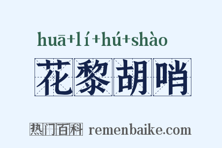 花黎胡哨是什么意思的图片